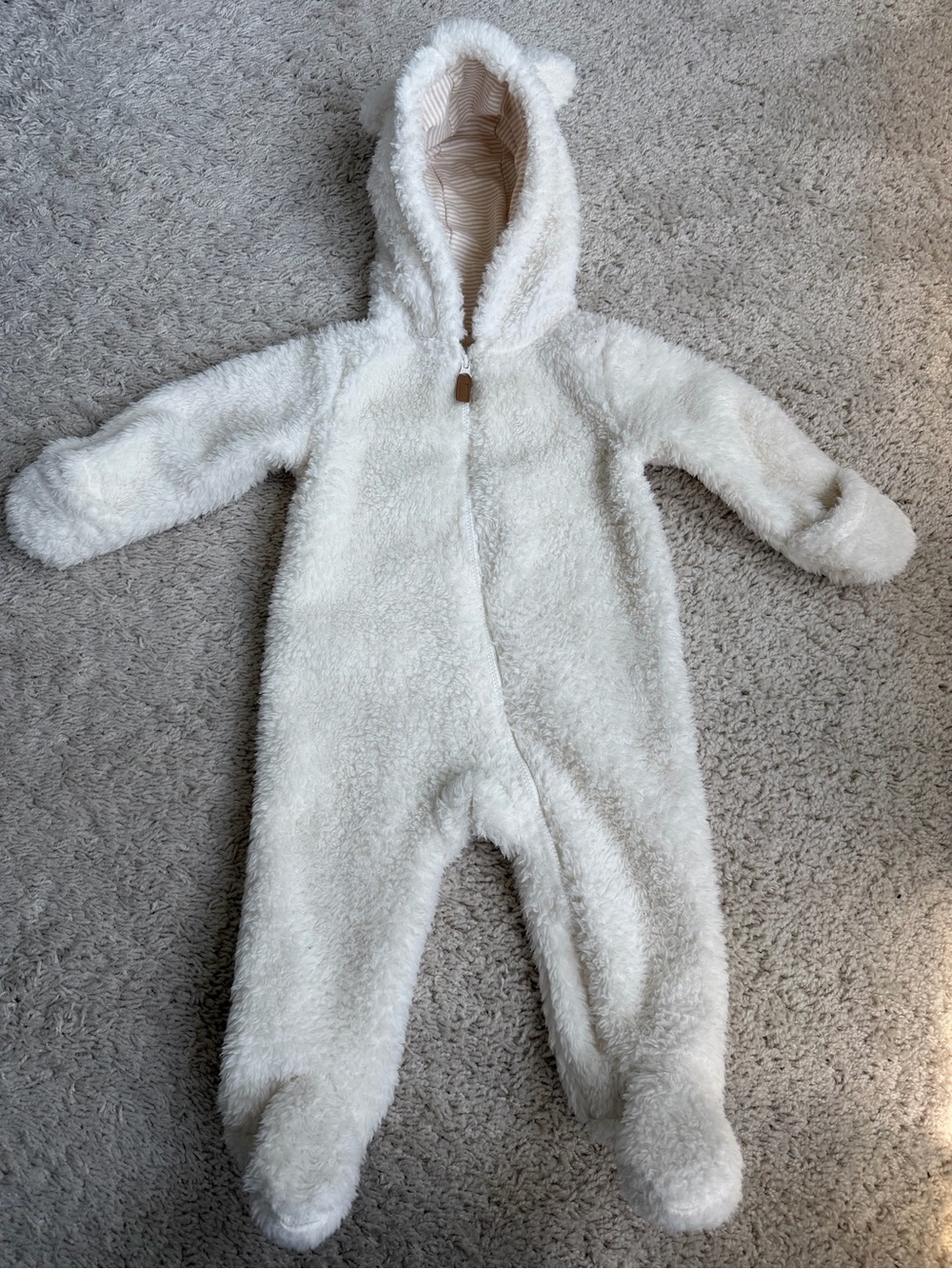 Carter’s Unisex Fleece Coverall - Cream